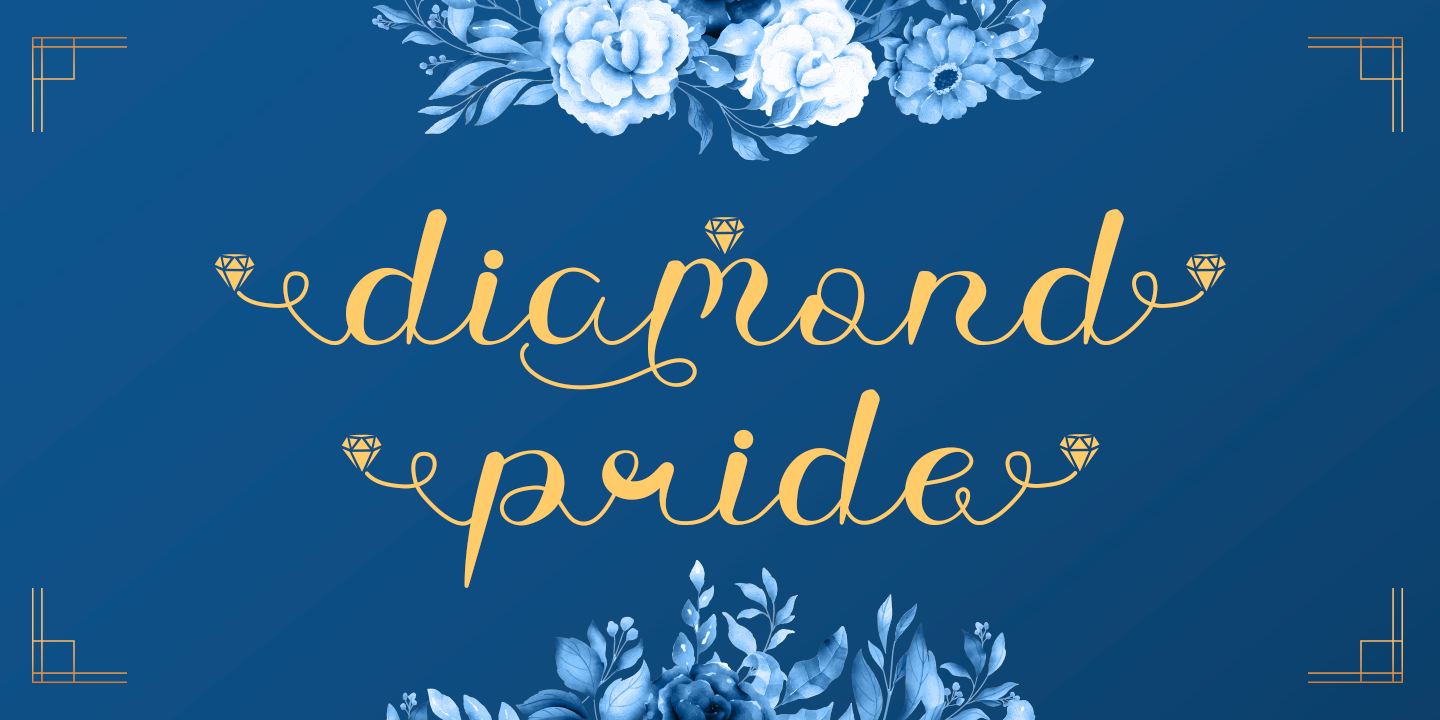 Beispiel einer Diamond Pride Regular-Schriftart